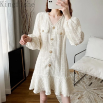 [Kingfishe]여성 봄 가을 빈티지 원피스 롱 원피스 Kingfishe dian251129fg7