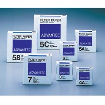 ADVANTEC 정량여과지 No.5A 지름 185mm 여과 속도 중간 인산 마그네슘 암모늄등 중간 크기의 침전물 여과에 적합, 1개