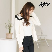 MAY 진주카라가디건 메이 니트 가디건 4color