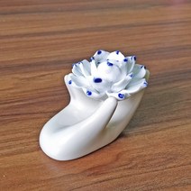 YXYMCF 베르가못 향 홀더 세라믹 연꽃 향로 요가 명상 홈 데코 미니 버너, 02 B