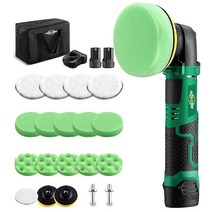 자동차 무선광택기 바닥왁싱기 싱글 왁싱 광택기계 미니 연마 전기 광택 조정 속도 자동, 2 x 배터리 세트