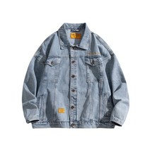 ANYOU 봄 가을 데님 코트 남 루즈핏 카고자켓 청자켓 남자옷