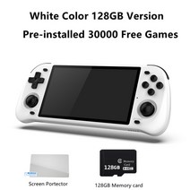 가정용오락실게임기 최신 rgb10 max 2 휴대용 게임 콘솔 쿼드 코어 5인치 ips, 흰색 128GB