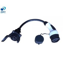 ZWET J1772 커넥터 EV 차량용 충전기 타입 1-타입 2 어댑터 전기 자동차 충전 케이블 길이 1 m 694792, Type2 to Type1 694792