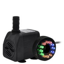 12 색 LED 빛으로 220V 10W 미니 워터 펌프 물고기 연못 수족관 물고기 탱크에 대 한 매우 조용한 잠수정 분수 펌프, 12색 LED로, 나는 플러그
