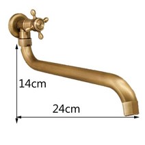 슬림수전 엔틱 전화기 샤워기 거위목 일반수도꼭지25CM/22CM 긴 수도꼭지 오르네 목욕 수도꼭지 샤워 단일, 02 24cm  with valve
