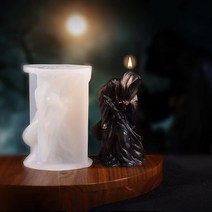 4인치 그림자 남자 캔들 몰드 해골 헤드 할로윈 만들기 금형 검 비누 실리콘 수지 초콜릿, shadow-man-small