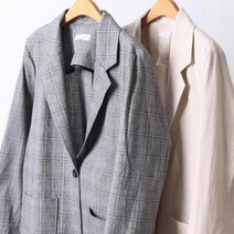 시그니처 모던 린넨 박시핏자켓 여성 빅사이즈 면자켓 여자자켓 데님자켓 청자켓 오버핏자켓 Bellos^^&&^^+++