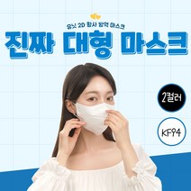 [착한마스크]유닛 2D 황사 방역 마스크 국산 KF94 새부리형 대형마스크(50매), 블랙 5매입 10봉(50매)