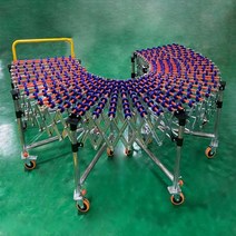컨베이어 벨트 자바라 트럭 택배 상하차 박스 이동 접이식, 폭 500mm 길이 1미터, 1개