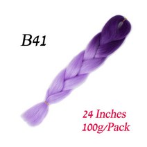 똥머리 부분 가발 붙임 머리 LIHUI-24 인치 브레이드 헤어 팩 점보 브레이드 헤어 금발 여성용 대량 합성, 01 24 inches_01 1 개/몫, 81 B41