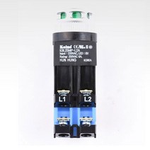 건흥전기 KOINO 조광형 누름버튼 스위치 25Φ KBL25MP-2A-11 AC220V, 황색, 전구