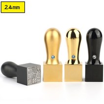 24MM 티타늄 사각직인 법인도장 인감도장 4종칼라 개인도장, 고인체, 1, 유광 블랙
