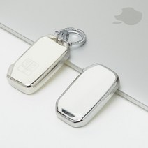 디브올 기아 셀토스 K5 K8 스포트지 쏘렌토 EV6 카니발 5버튼 7버튼 9버튼 스마트키 케이스+전화번호키링 세트, KN-03, 실버화이트