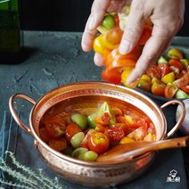 운남 양이 작은 구리 냄비 뚜껑 순수 구리 쌀 국수 냄비 구리 냄비 수프 냄비 코팅이없는 수제 구리 냄비, 18  20cm 짚 냄비 뚜껑 다양한 크기로 수제, 1개