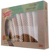 [무료배송]스카치브라이트 옥수수그물망 수세미8개