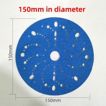 6인치 다공성 블루 샌딩 디스크 150mm 후크 및 루프 궤도 로터 연마 사포 페스툴 자동차 퍼티 도구에 적합, 05 P320_01 10 PCS