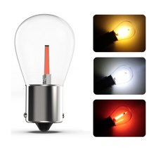 자동차전조등 1x p21w led 1156 ba15s filament cob 차량 호환, 크리스탈 블루