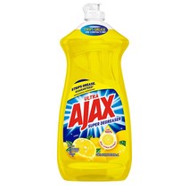 Ajax Ultra Dishwashing Liquid Dish Soap Lemon 에이잭스 울트라 주방세제 레몬 28oz(828ml) 4팩, 28 Ounce_4팩