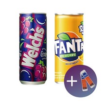 웰치스 포도 250ml 30캔+환타 파인애플 250ml 30캔 / 총 60캔 + 사은품 이디야마일드 2T