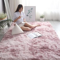 북유럽 스타일 대형 모피 카펫 거실 매트 모던 침실 블랙 그레이 화이트 미끄럼 방지 러그, [02] 50x80cm, [12] Tie Dye Pink Purple