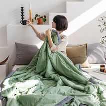 프리미엄모달호텔침구 이블 극세사이불 세사 패드 여르이불 빨 단색 낮잠 에어컨 이불 홈 오피스 침구 깃털 벨벳 박제 소파 낮잠 커버 이불 장식
