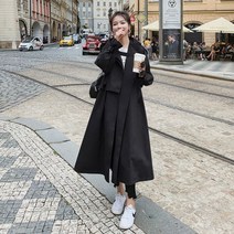 페페 오버핏 듀얼 여성 트렌치 재킷 역시즌 코트 자켓 착용감