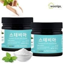 우리가스토리 에리스리톨 위드 스테비아 300g 2통 미국산 설탕 분말 가루 파우더 조미료, 단일옵션