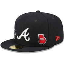 Atlanta Braves 뉴에라 Identity 59FIFTY Fitted Hat Navy
