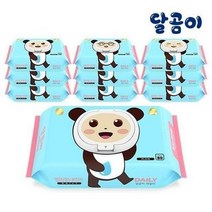 달곰이 저자극 아기물티슈 데일리 플레인 캡형 10팩, 4세트