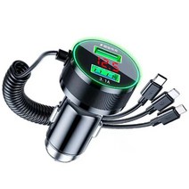자동차 충전기 배터리 삼성 샤오미 원플러스 아이패드 아이폰 프로 맥스 12 11 미니 폰용 USB 차량용 충전, 01 5 in 1 Car Charger