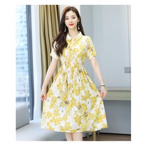 미미앤느 꽃무늬 빈티지 카라 원피스