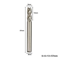 XCAN HSS 밀링 커터 4 플루트 엔드 밀 CNC 기계 도구 라우터 비트 금속 알루미늄 비트용 1.5-13mm, [14] 6xD6x13x57L, 14 6xD6x13x57L