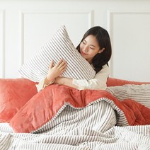 마르셀린 루아 스트라이프 극세사 이불 베개 세트 SS