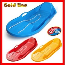 [씨제이마켓] 골드라인 고급 강화플라스틱 눈썰매 2인용 (2color), 블루