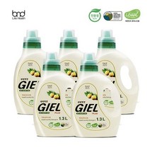 세제혁명 세제혁명 액체세제 지엘플러스투명1.3L*5통, 5개