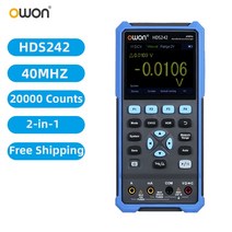 오실로스코프 OWON HDS272S 3-in-1 오실로스코프 멀티 미터 파형 발생기 2CH 70MHz 대역폭 20000 카운트 휴, 04 HDS242 40Mhz_03 UK
