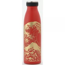 스테인리스 플라스크 타입 보틀 500ml 레드 모이스트 페인트 / 웨이브 USA 미국