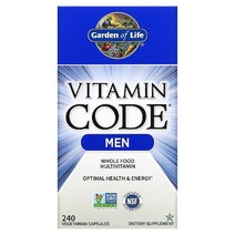 이지몰 Garden of Life (가든 오브 라이프) Vitamin Code 남성용 천연 식품 종합비타민 베지 캡슐 120정 No.21659, 240개