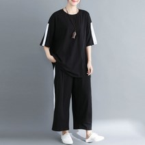 아웃사이즈 OA1736 빅사이즈 셔츠 와이드 팬츠