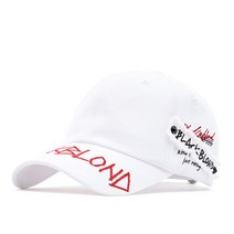 블랙블론드 BBD Slogan Patch Graffiti Logo Cap (White)