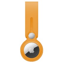 모할랩 에어태그 airtag 스마트태그 가죽 루프 케이스 2p 세트, 옐로우