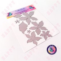 크리스마스 스크랩북 우표 템플릿금속 절단 거푸집 크리스마스 꽃 겹겹이커팅다이 300, y7874-다이