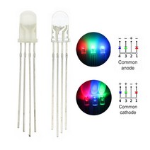 아두이노 키트 코딩 입문 교육 보드 점퍼선 100 개/묶음 4pin 5mm RGB LED 발광 다이오드 표시기 Arduino, 04 Fog cathode