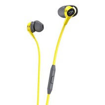 Kingston HyperX 클라우드 마이크가 있는 게임용 헤드셋 몰입형 유선 헤드셋 인 게임 오디오 인이어 헤드셋, 노란색