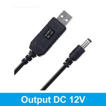 DC 5v ~ 12v 9v USB 컨버터 케이블 DC 전원 부스트 라인 라우터 스텝 업 모듈 2.1x5.5mm 플러그, 01 12V