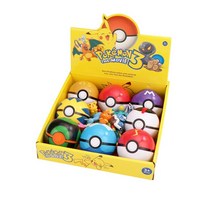 블라인드 우드 창문 스크린포켓몬 pokeball 완구 벨트가 있는 정품 인형 액션 피규어 모델 어린이 상자 포