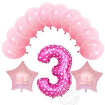 핑크 블루 번호 2 호일 공기 풍선 세트 13 개 아기 소년 소녀를 위한 두 번째 생일 글로브 파티 장식 용품 아이 장난감, [01] pink 3