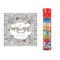 비밀의정원 컬러링북 수채색연필 세트 그림 시니어 어르신색칠공부 성인색칠공부 만화