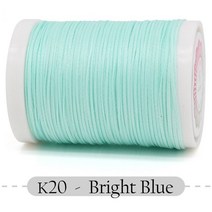 가죽공예실 레자실 가죽초실 Small Roll Flat Wax Thread Polyester Bracelet for Knitting Leather Craft, 01 0.8mm 150D 80M, 20 20 - Bright Blue